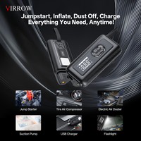 Tire Inflator Portable Air Compressor with Electric Air Duster and Car Jump Starter