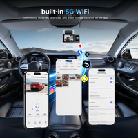 Dash Cam Front Rear and Inside: 3 Channel 4K Dash Camera with 5GHz WiFi IR Night Vision - WDR Car Camera with Free 64GB Card - APP Control Dashcam with 24H Parking Mode G-Sensor Loop Recording(X7)
