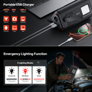 Tire Inflator Portable Air Compressor with Electric Air Duster and Car Jump Starter